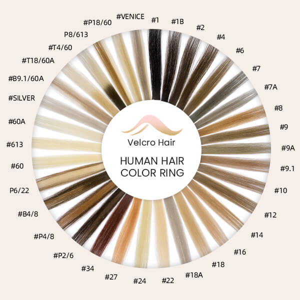 Custom Velcro Hair Extensions Color